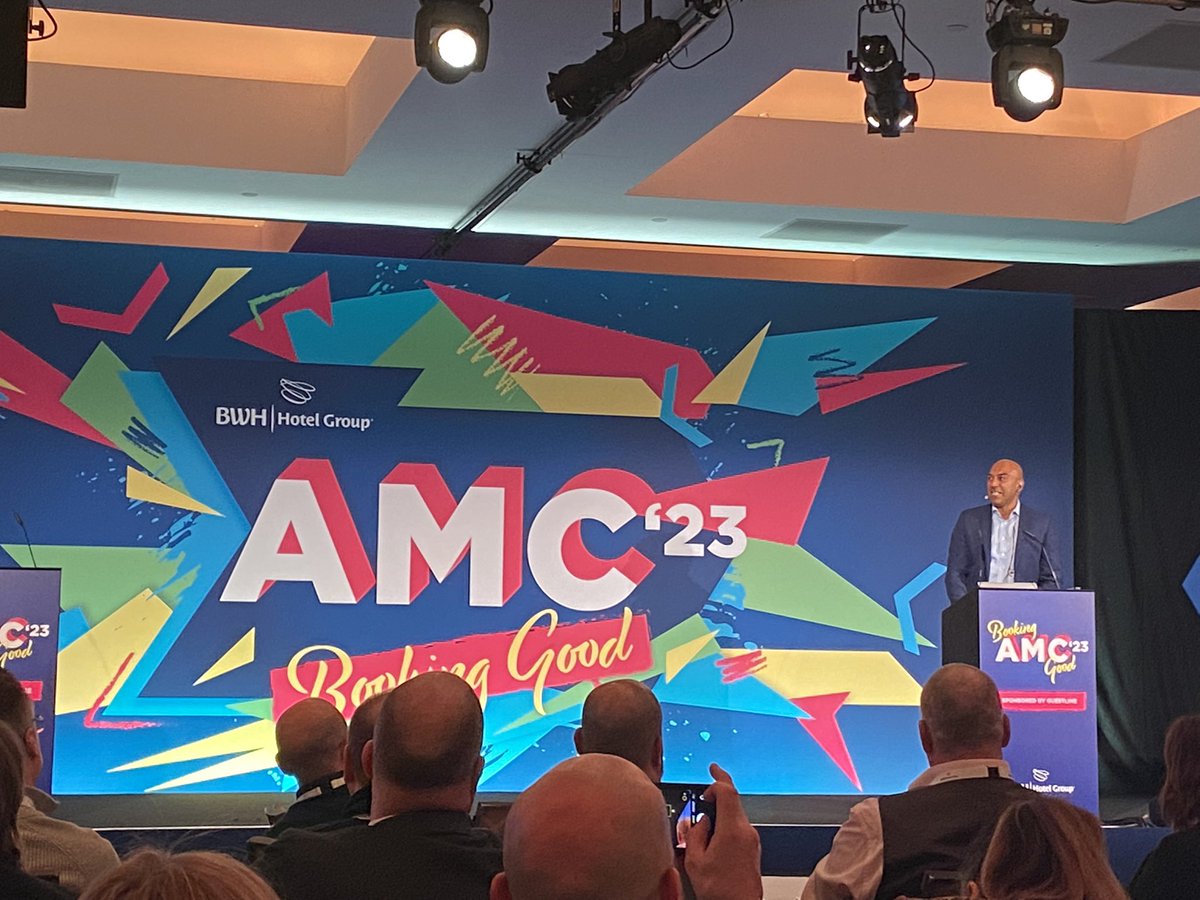 ccrossan's tweet photo. Really enjoying hearing @AmarLatif_ story. What a great example of #BeingLimitless at the @BestWesternGB #AMC2023 https://t.co/3t9klxYNgA