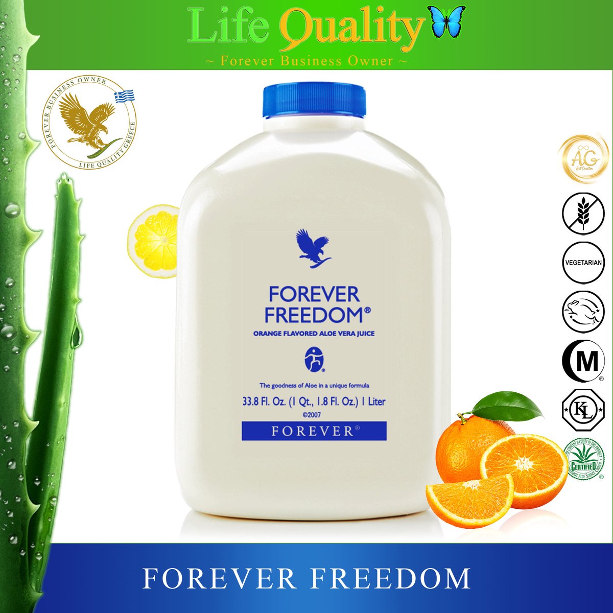 LifeQualityShop's tweet photo. 🍵 FOREVER FREEDOM® 🤸🏼

🛍Αγορά Τώρα:
🔗 https://t.co/kSh9fuWQtD

🖌️Image by @AGArtCreator &amp; @AGArtCreators

#SKU196 #ForeverFreedom #AloeVera #Orange #VitaminC #MSM #StabilizedAloeVeraGel #Aloe #LifeQuality #ForeverLiving #GlutenFree #Vegetarian #CrueltyFree #IASC #Kosher #Halal https://t.co/gLAwDQcXbB