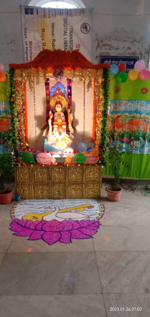 BirState's tweet photo. Program Name :- Celebration of  Maa Saraswati  Puja (Basanta Panchami),Date :-26/01/2023, Time:- 11 am
Venue :- Bir Chandra State Central  Library  Campus (BCSCL) , Agartala. Organized By :- Employees of  Bir Chandra State Central  Library (BCSCL).
#SaraswatiPuja2023
#BCSCL https://t.co/Lb8RLtMqkI
