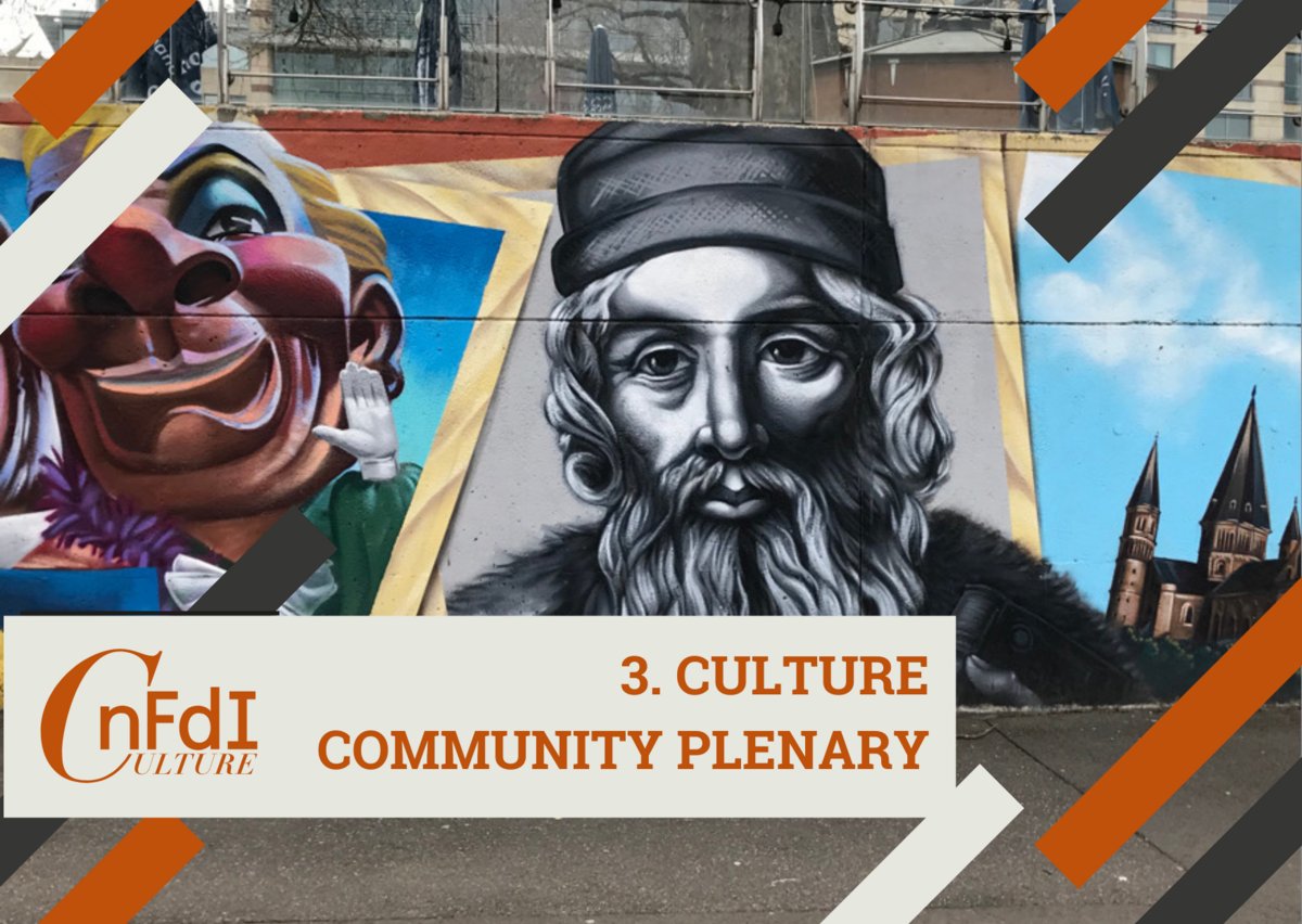 nfdi4culture's tweet photo. ES IST SOWEIT!!! 🚀🎉 Das Programm und die Anmeldung zum 3. Culture Community Plenary ist da! Trefft uns zum Anfassen 😉 und in Farbe in Mainz bei unserem ersten Hybridevent! ✨ Alle wichtigen Infos ➡ https://t.co/xOsqHVrbYd
Bitte teilen und weiterleiten!
^ff https://t.co/Tx1YwufyaS