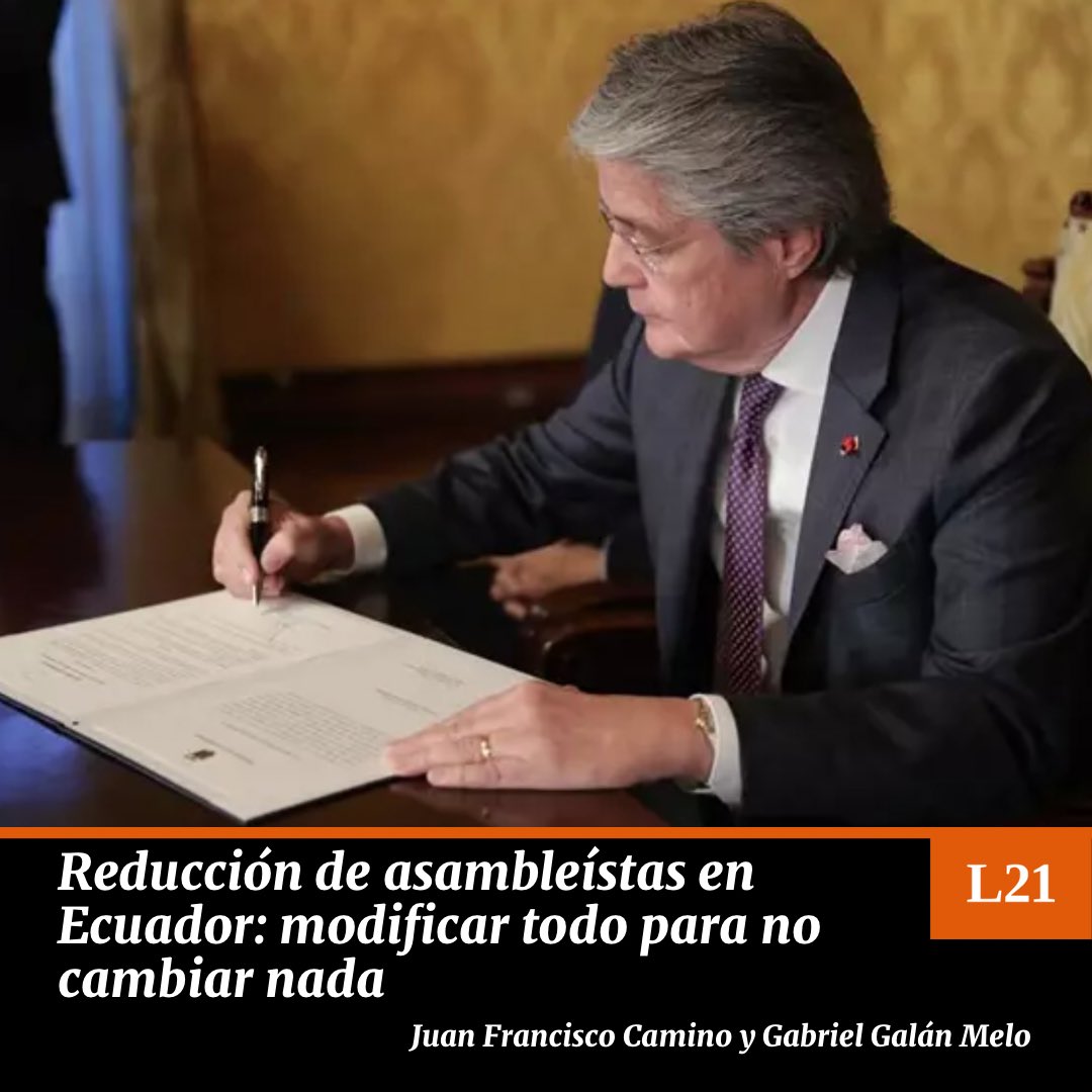 Latinoamerica21's tweet photo. 🇪🇨 “Ecuador celebrará una nueva consulta popular que propone reformas constitucionales en temas como la extradición, la autonomía de la Fiscalía General del Estado o la reducción del número de asambleístas”
Artículo conjunto de @GalanMelo y @jfcamino 
https://t.co/ABo3rMdRBG https://t.co/lVdmWwF1Ge