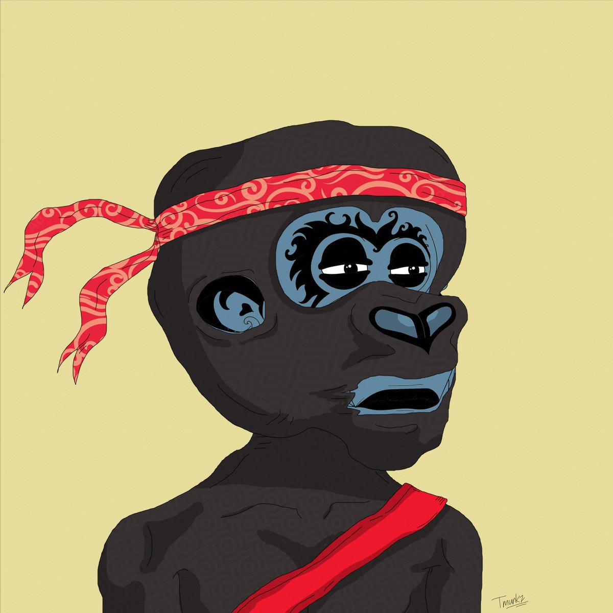 Here's my Ninja <a href="/6a6oonsCNFT/">6a6oons</a> #fanart #6a6oon🥷🙈#CNFTs #ADA #CNFTCommunnity #CardanoNFT LFG!