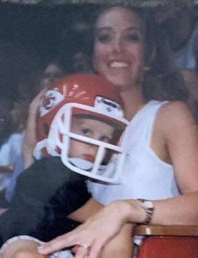 jason_fromohio's tweet photo. Young Joe Burrow at home with his mom @BrittanyLynne watching his daddy @PatrickMahomes in the @SuperBowl #ChiefsKingdom #TheyGottaPlayUs #MVPAT https://t.co/UFqclBxkuW