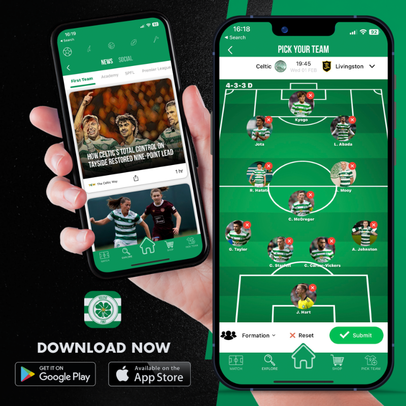Celtic1967_com's tweet photo. If you're a Celtic fan, this App is built for you 🍀

📰 News &amp; Gossip
⚽ Live Scores, Line-ups &amp; Stats
🤕 Injury Updates
👥 Player Profiles
📹 Videos &amp; Podcasts

Download the new update of our Celtic1967 App for a complete redesign and improved experience 📲🍀