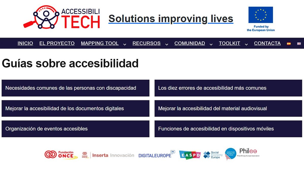 Fundacion_ONCE's tweet image. El proyecto #Accessibilitech, liderado por Fundación ONCE, ha creado un paquete de recursos en español e inglés que contiene una serie de guías sencillas sobre accesibilidad.

Toda la info en 👉 ow.ly/3mq950MEFI9

#AccesibilidadFONCE