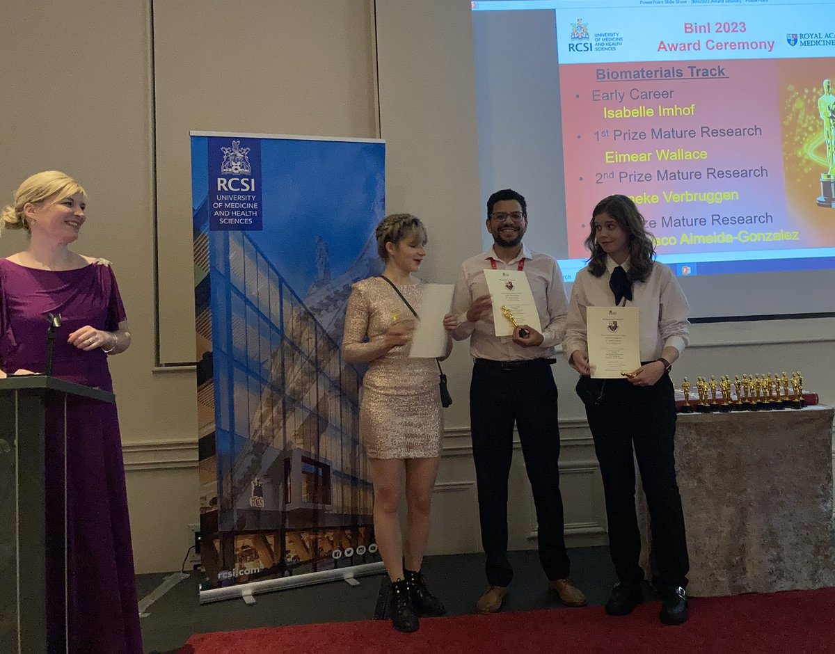 SHRH-TUDUBLIN (@eshiattudublin) on Twitter photo Congratulations to <a href="/fcisco_almeida/">Francisco Almeida</a>
- awarded 3rd prize in the Mature Research Category of Biomaterial Research at <a href="/bini_irl/">BioEngineering in Ireland</a> 2023! Excellent work and talk wins Francisco this very competitive award! A final year PhD student in ESHI, TU Dublin. His Supervisor is Claire Brougham. Congratulations to <a href="/fcisco_almeida/">Francisco Almeida</a>
- awarded 3rd prize in the Mature Research Category of Biomaterial Research at <a href="/bini_irl/">BioEngineering in Ireland</a> 2023! Excellent work and talk wins Francisco this very competitive award! A final year PhD student in ESHI, TU Dublin. His Supervisor is Claire Brougham.