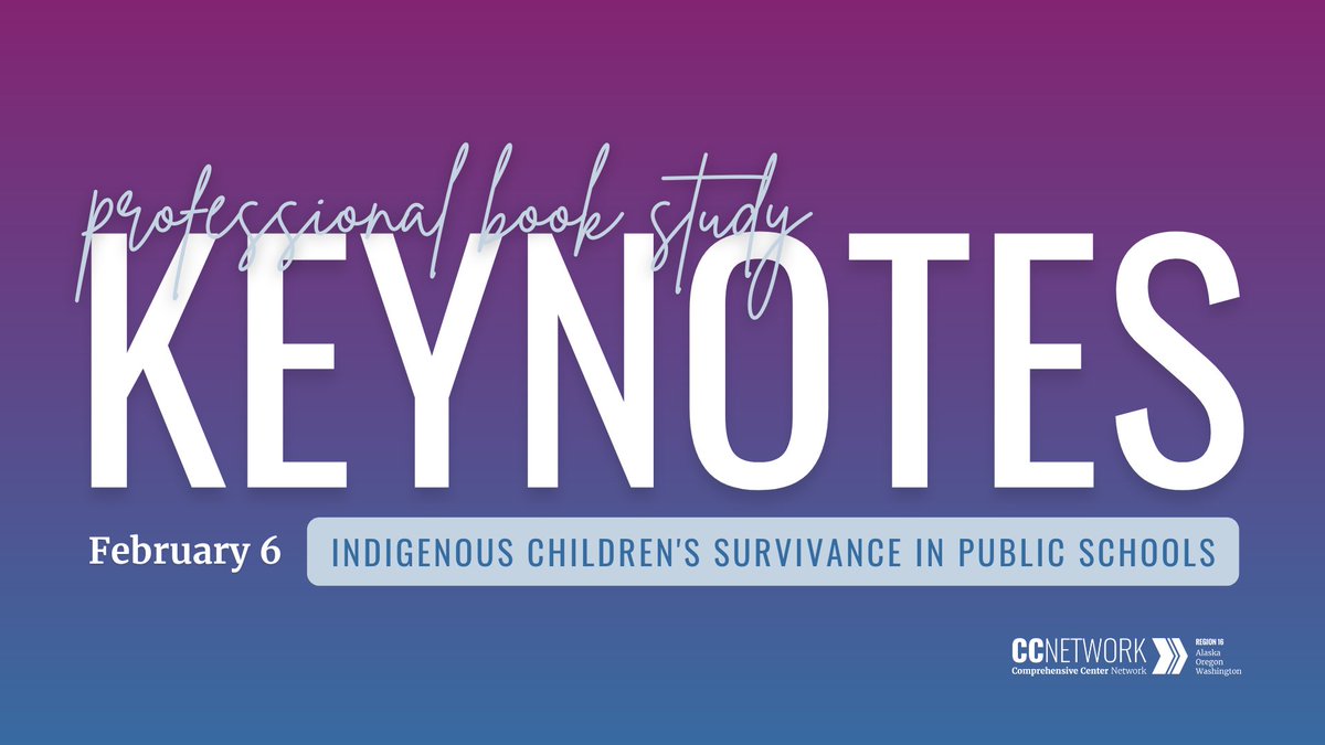 ALL are invited to join our Indigenous Children's Survivance in Public Schools keynote! Join author @leilanisabz:  serrc.zoom.us/meeting/regist…

#NativeEd #r16cc #r16BookStudies | @waOSPI @ORDeptEd @AlaskaDEED @wa_esds