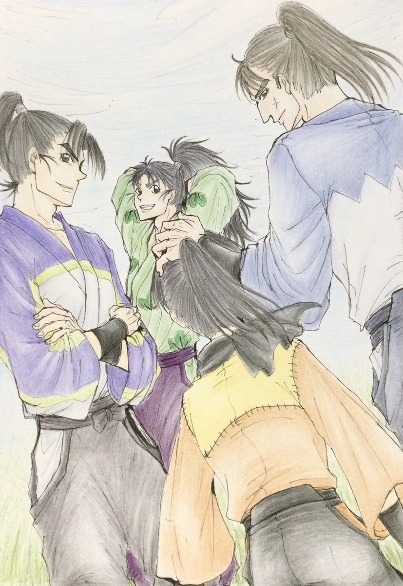 今月の忍たま其の弐① アルバイト組 (中在家長次・潮江文次郎・七松