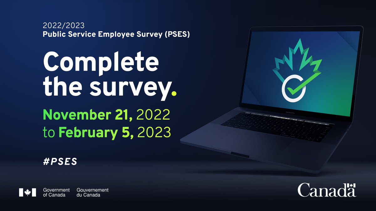 PrivyCouncilCA's tweet photo. #GCEmployees: your opinion matters. This is the last week to fill out the 2022/2023 Public Service Employee Survey. Make sure to provide your feedback by February 5, 2023, using the link sent to your inbox. #PSES 

– Clerk Charette https://t.co/RrxEntwYzR