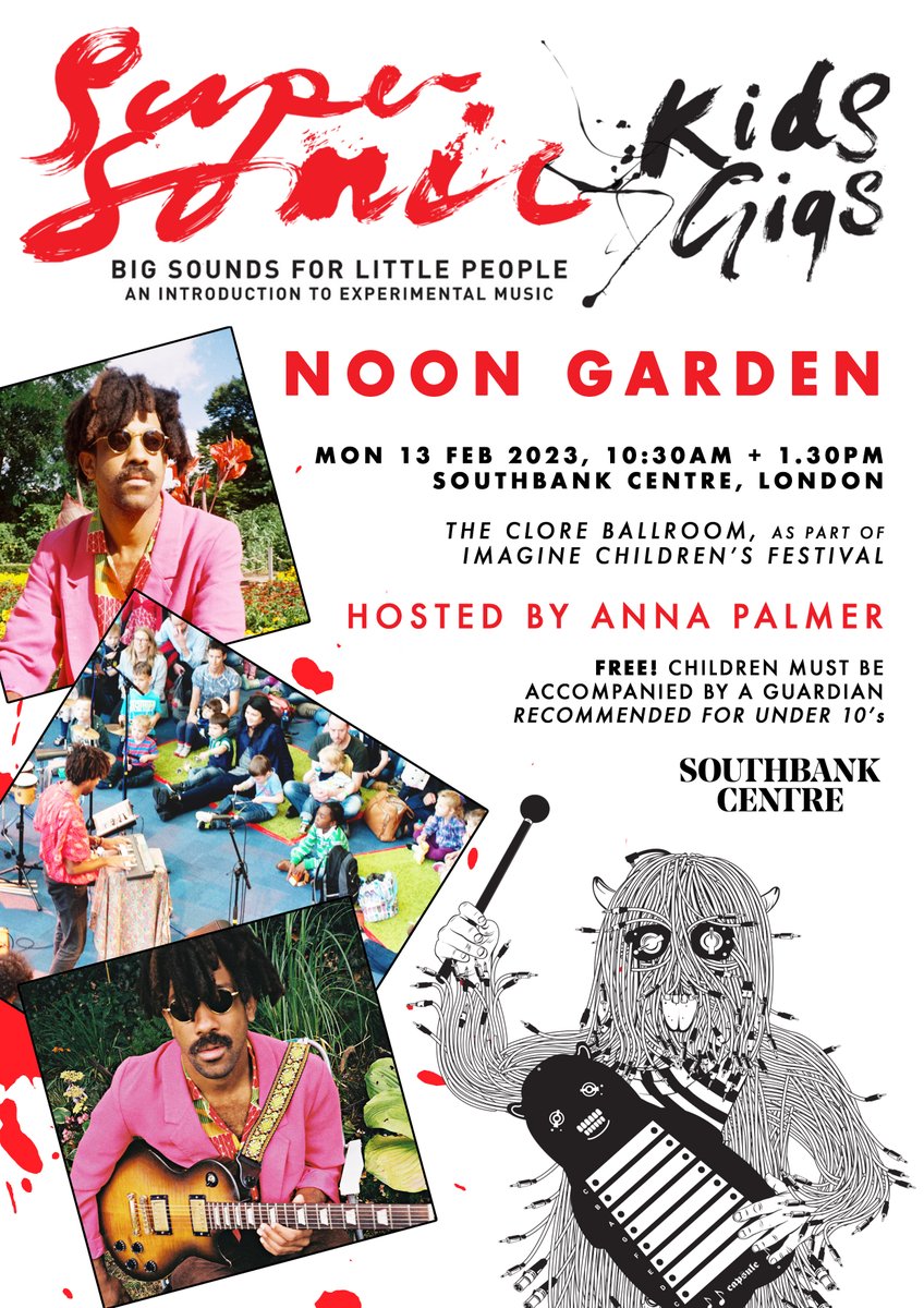 Supersonic Festival (@supersonicfest) on Twitter photo Supersonic Kids Gigs are headed to the big smoke! 🌟
We're delighted to be hosting a free, family friendly show with <a href="/garden_noon/">Noon Garden</a> (Charles of <a href="/Flamingods/">Flamingods</a>) at the <a href="/southbankcentre/">Southbank Centre</a> as part of their #ImagineChildrensFestival on 13 Feb !
Find out more here: bit.ly/SSkids_noongar… Supersonic Kids Gigs are headed to the big smoke! 🌟
We're delighted to be hosting a free, family friendly show with <a href="/garden_noon/">Noon Garden</a> (Charles of <a href="/Flamingods/">Flamingods</a>) at the <a href="/southbankcentre/">Southbank Centre</a> as part of their #ImagineChildrensFestival on 13 Feb !
Find out more here: bit.ly/SSkids_noongar…