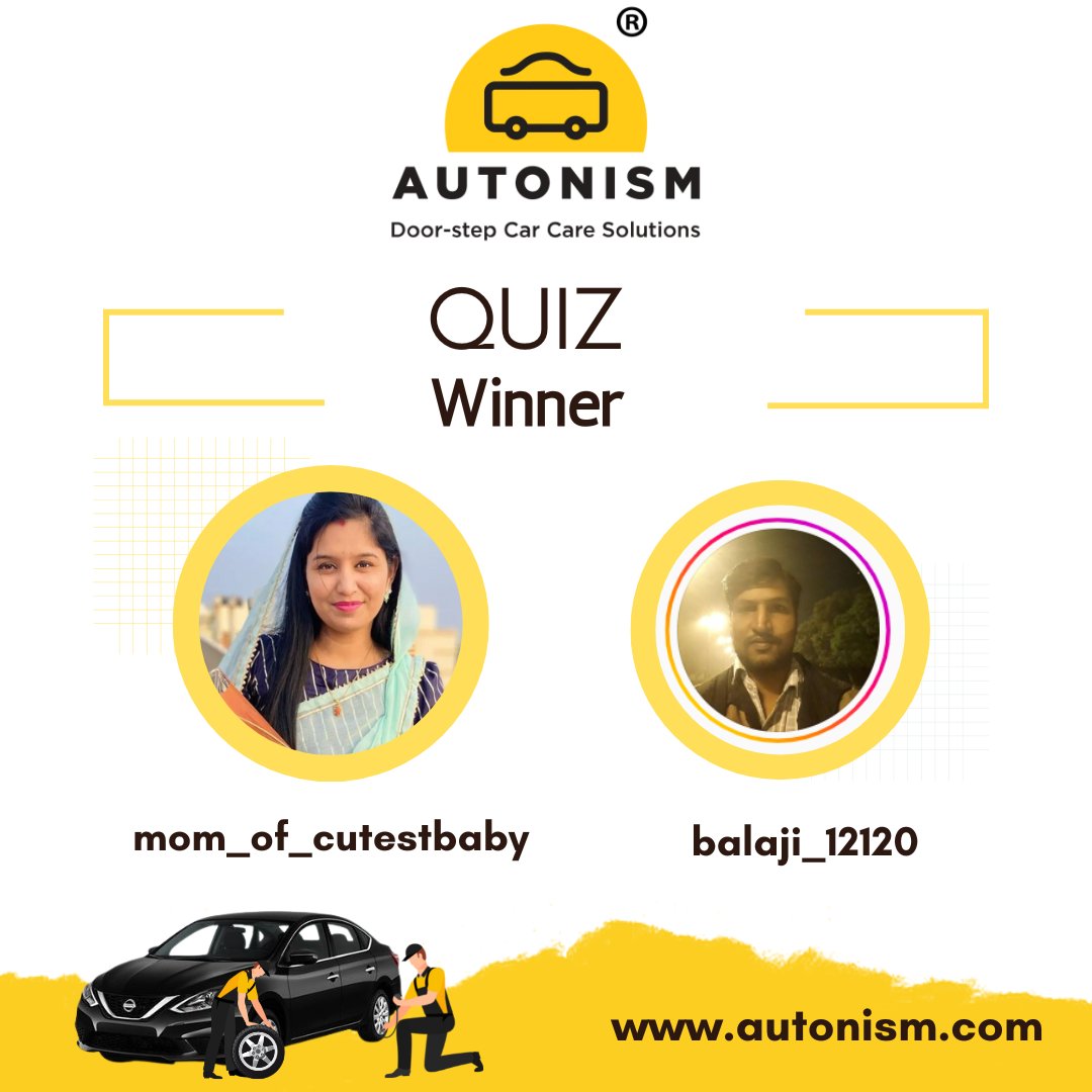 📢#Winners #QuizTime 🎊🎉
#Congratulations on winning our #fridaynightquiz
Winners are requested to DM their details
.
.
.
.
#autonism #carservice #doortodoorservice #StayTunned #gametime #gamesofinstagram
#win #WinnerAnnouncement #Staytuned #game #gamer #play #contests
