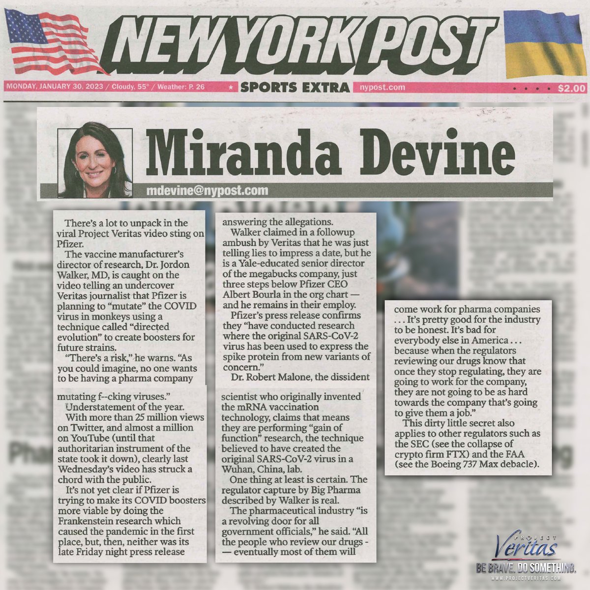 Read more about the article Bombshell #DirectedEvolution Story Hits @nypost written by @mirandadevine 

“‘Th