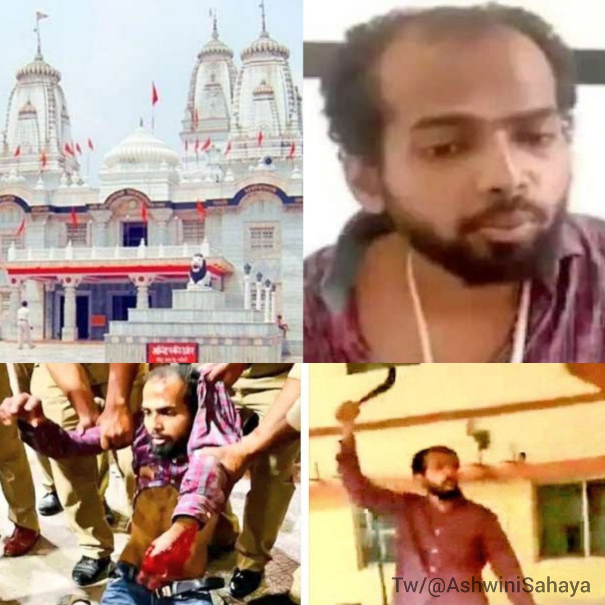 AshwiniSahaya's tweet photo. India: Ahmad Murtaza Abbasi, the IIT graduate and operative of terror organisation IS (Islamic State) who attacked Gorakhnath Temple while chanting 'Allah Hu Akbar' last year in April, awarded Death sentence (Jannat-e-72) by NIA court.
#Gorakhpur #GorakhnathTemple 
+ https://t.co/kPwsVdZNnv