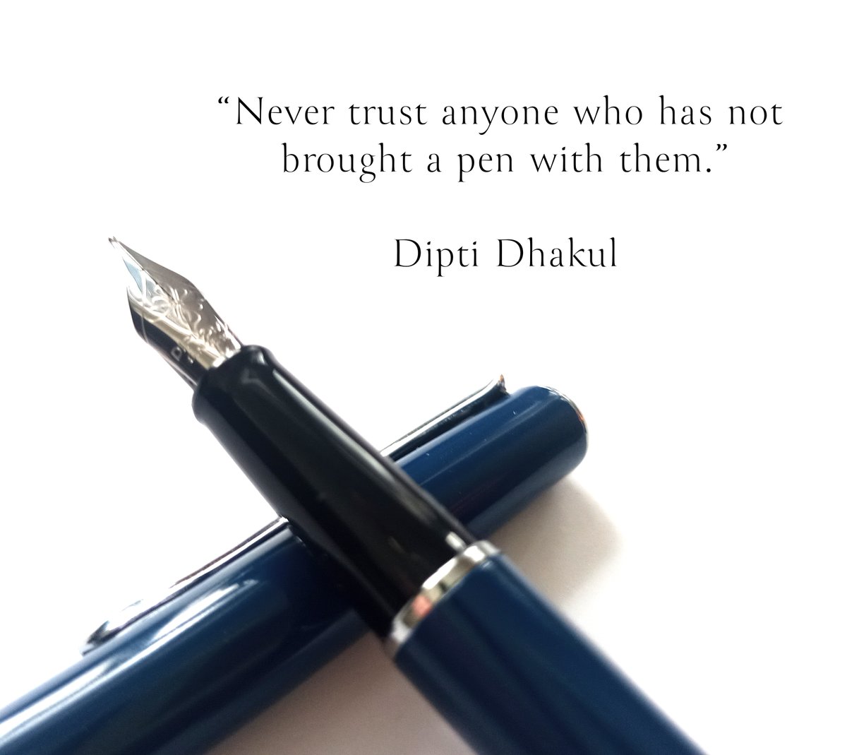 Andrew_HoFW's tweet photo. “Never trust anyone who has not brought a pen with them.” - Dipti Dhakul
https://t.co/9hYIYmkkvM
#PenCulture #Fountain #Pen #Toronto #Shop #Gift #Elegant #Wrriting #Diplomat #Traveler #Stationary #Business https://t.co/JuYS19HLpK