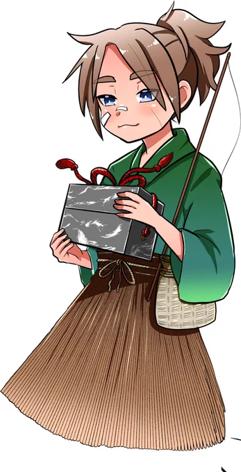 ユキちゃん元ネタは浦島太郎確実に切れる部分は描いてなかったりしてるので腰蓑から下は描いてないよ!今出せる全力で頑張ったマジで……#創ブレキャラブック 