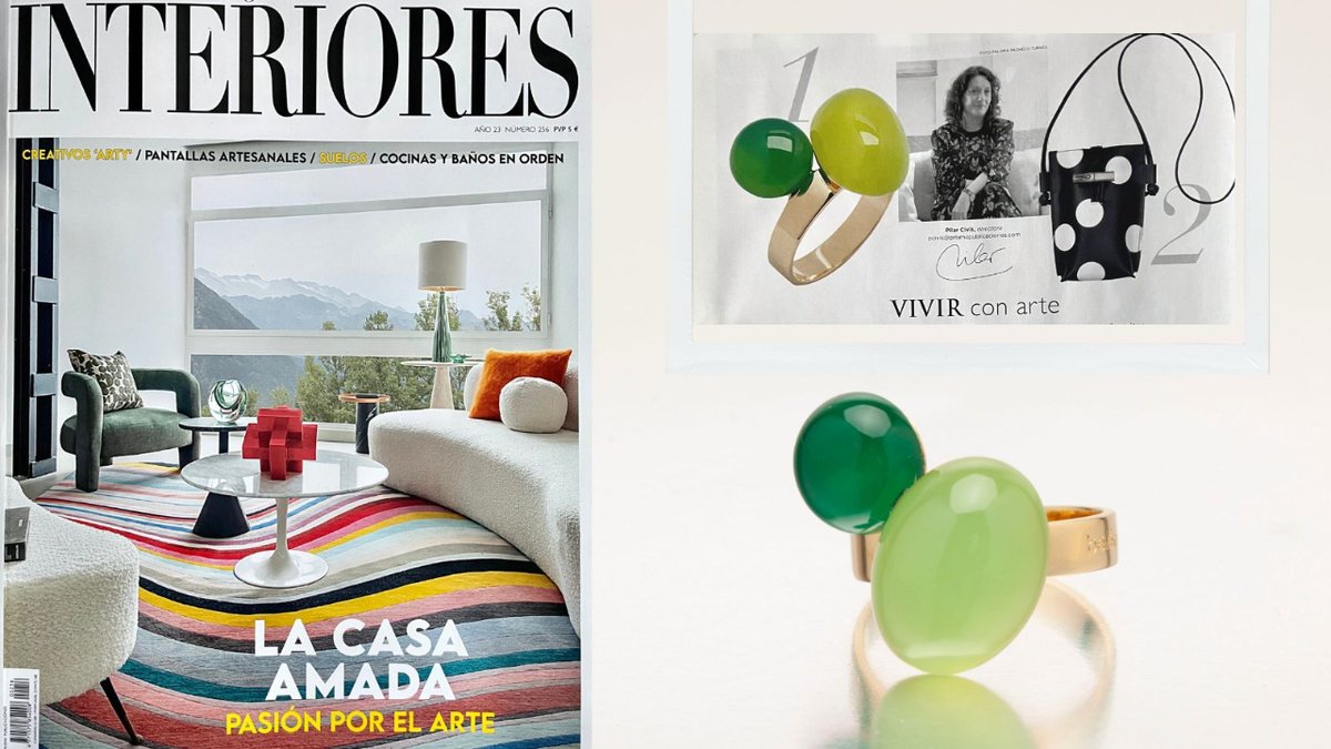 🙏 <a href="/interioresmag/">Revista Interiores</a>  y a su directora @pcivis por elegir para la contraportada del número de febrero, mi sortija en plata vermeil, calcedonia y ágata.
👉 belenbajo.com

#joyasdeautor #joyasartesanales #joyasbelenbajo