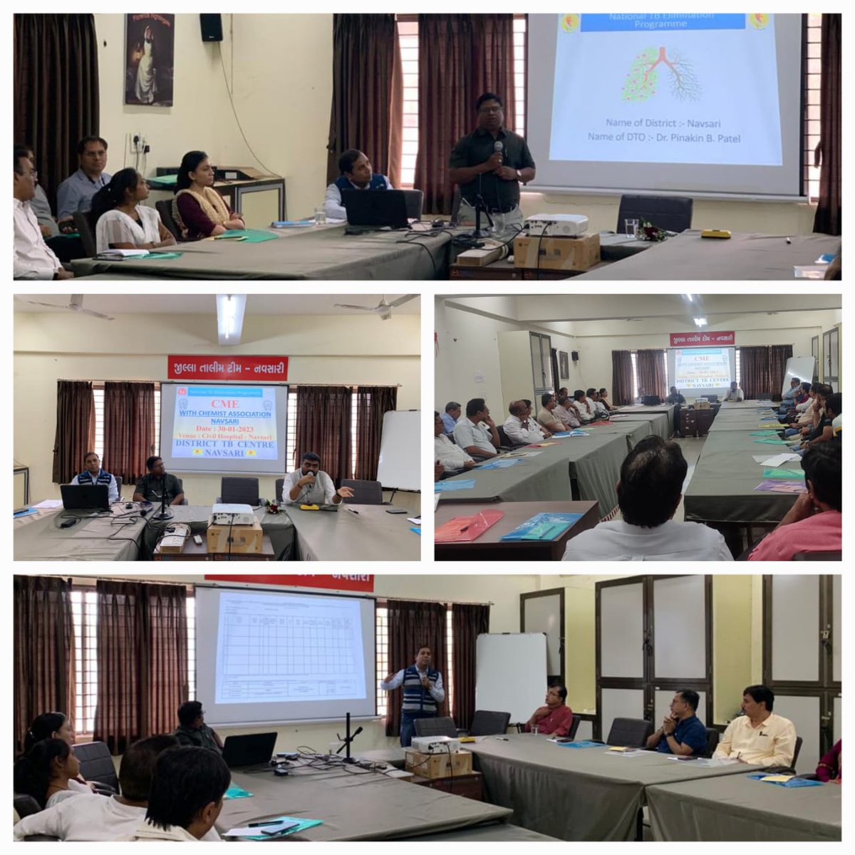 CME OF Chemist association of navsari in presence of food and drug inspector.11 tb patients adopted by association.