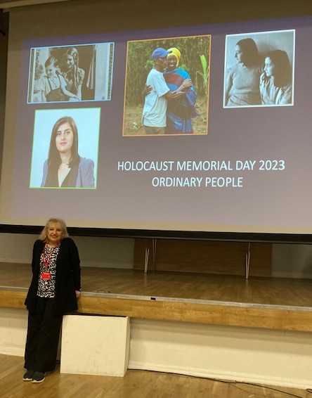 Was at MPW School <a href="/MPWLondon/">MPW London</a> on Friday to address Year 11/12 students on 2023 <a href="/HMD_UK/">Holocaust Memorial Day Trust</a> theme of 'Ordinary People'.  'Ordinariness' of the Frank family + others heroes I have known: Herbert Levy, Miep Gies, + @SarandaBogujevci and cousins, those in #Rwandangenocide, just 30 yrs ago