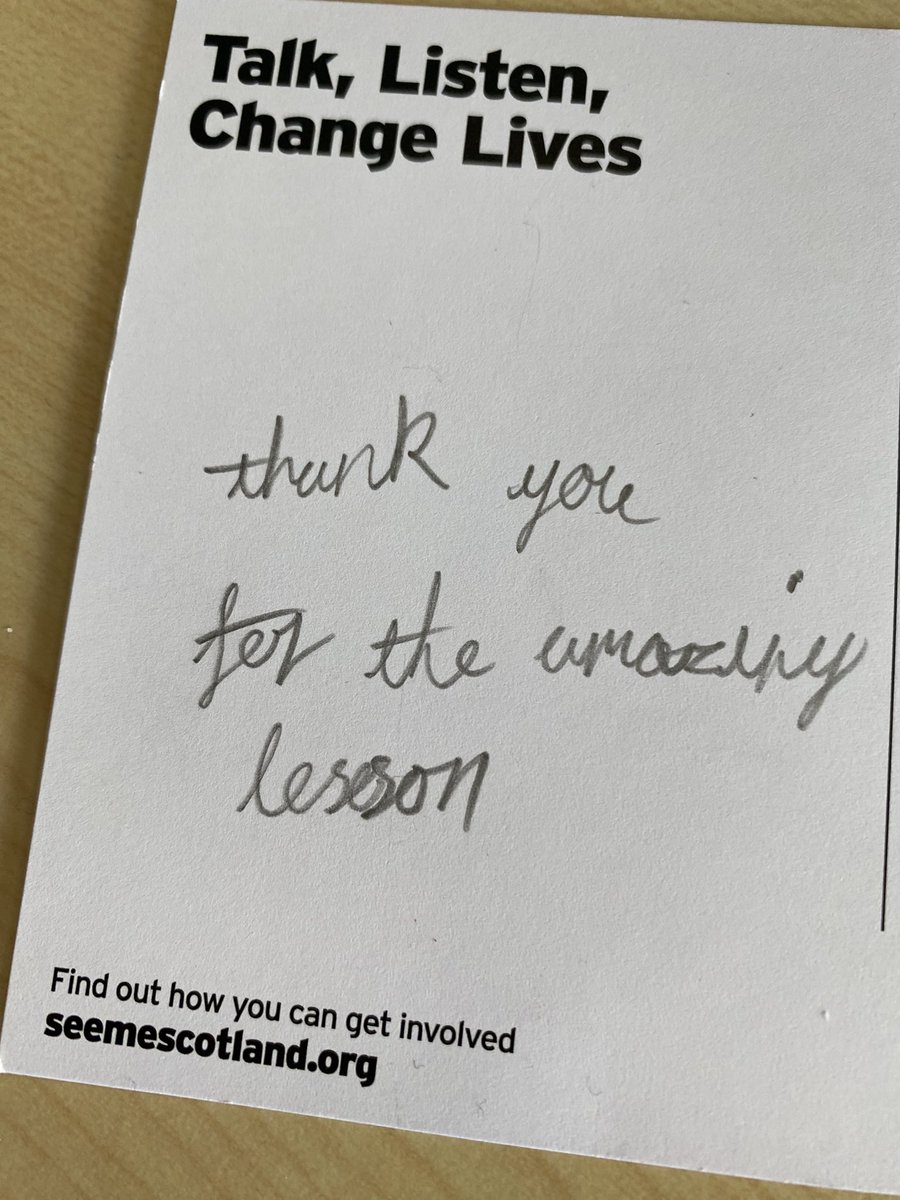 Day 1 of Time to Talk PSE lessons with S1 and S2! Learning about the stigma surrounding mental health and how we can all become more understanding 💫<a href="/LargsAcademy/">Largs Academy</a> <a href="/seemescotland/">See Me</a>