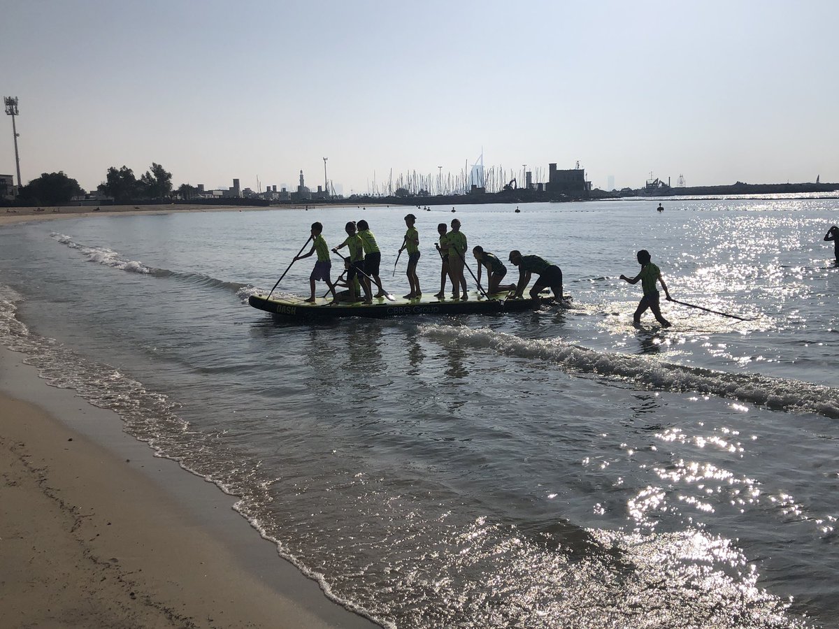 Pupils  <a href="/JESSJumeirah/">JESS Jumeirah</a> had another beautiful afternoon at the beach with the Vikings Surf ECA.