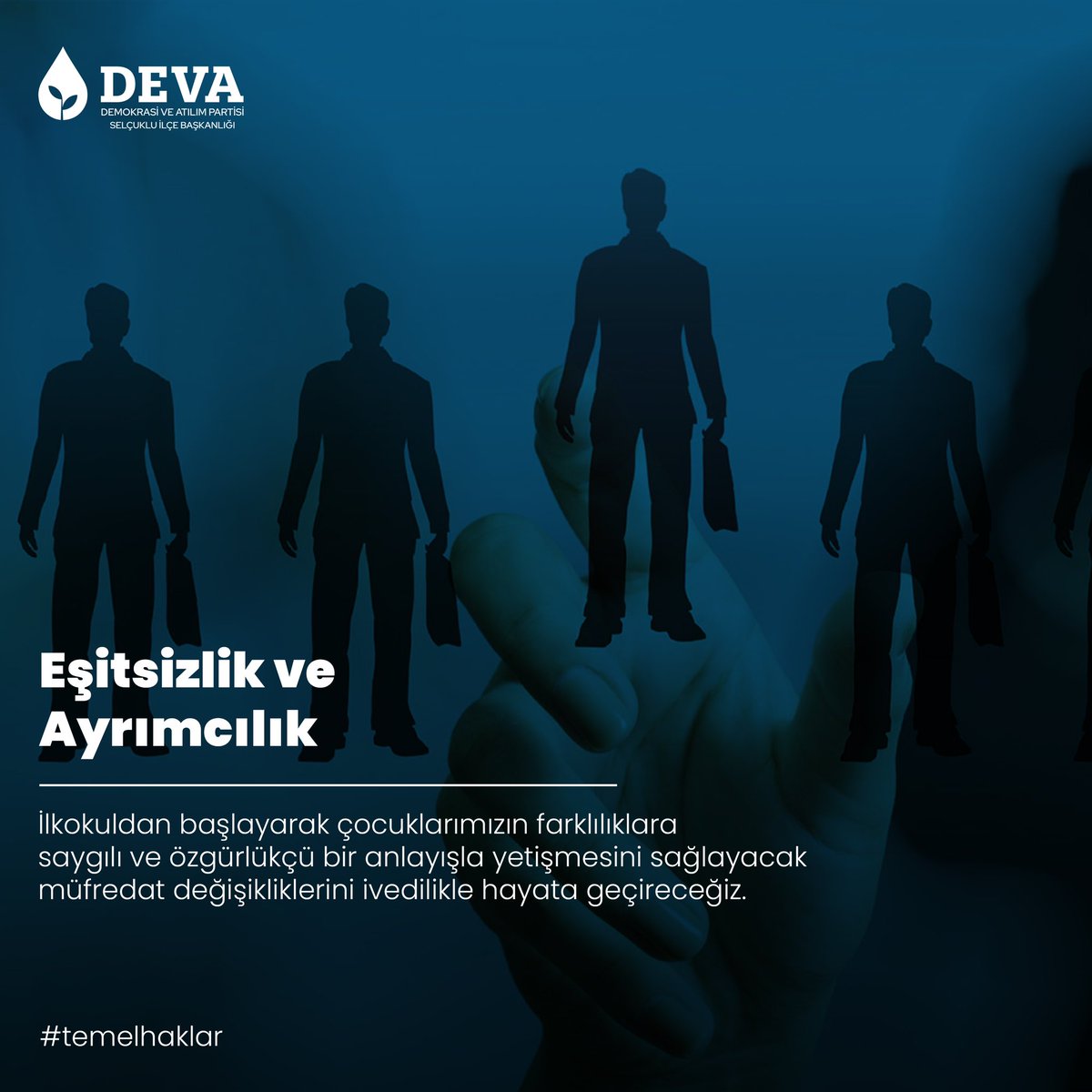 İlkokuldan başlayarak çocuklarımızın farklılıklara saygılı ve özgürlükçü
bir anlayışla yetişmesini sağlayacak müfredat değişikliklerini ivedilikle hayata geçireceğiz.
#TemelHaklar #devapartisi #gençdeva #2023devaolacak #devatürkiyesi #devakonya