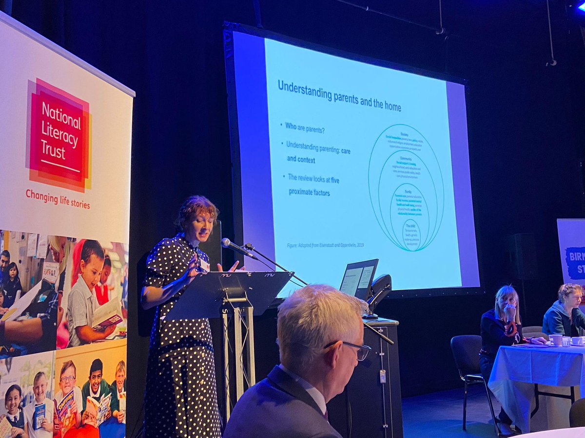 Literacy_Trust's tweet photo. Phew, What a morning at #TTYB23! So far we’ve heard from @SwailesRuth, @TracyJackson500, @ireland_eleanor, and right now Professor @ceciletje  is on stage telling us all about the Born in Bradford research project. https://t.co/YBSK4YOzlY