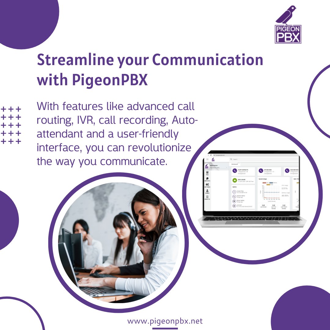 Say goodbye to clunky systems and hello to seamless communication with #PigeonPBX! PigeonPBX has everything you need to take your communication to the next level. Find out more by visiting our website pigeonpbx.net

#voip #BetterCommunication #hostedpbx #ippbx #telecom