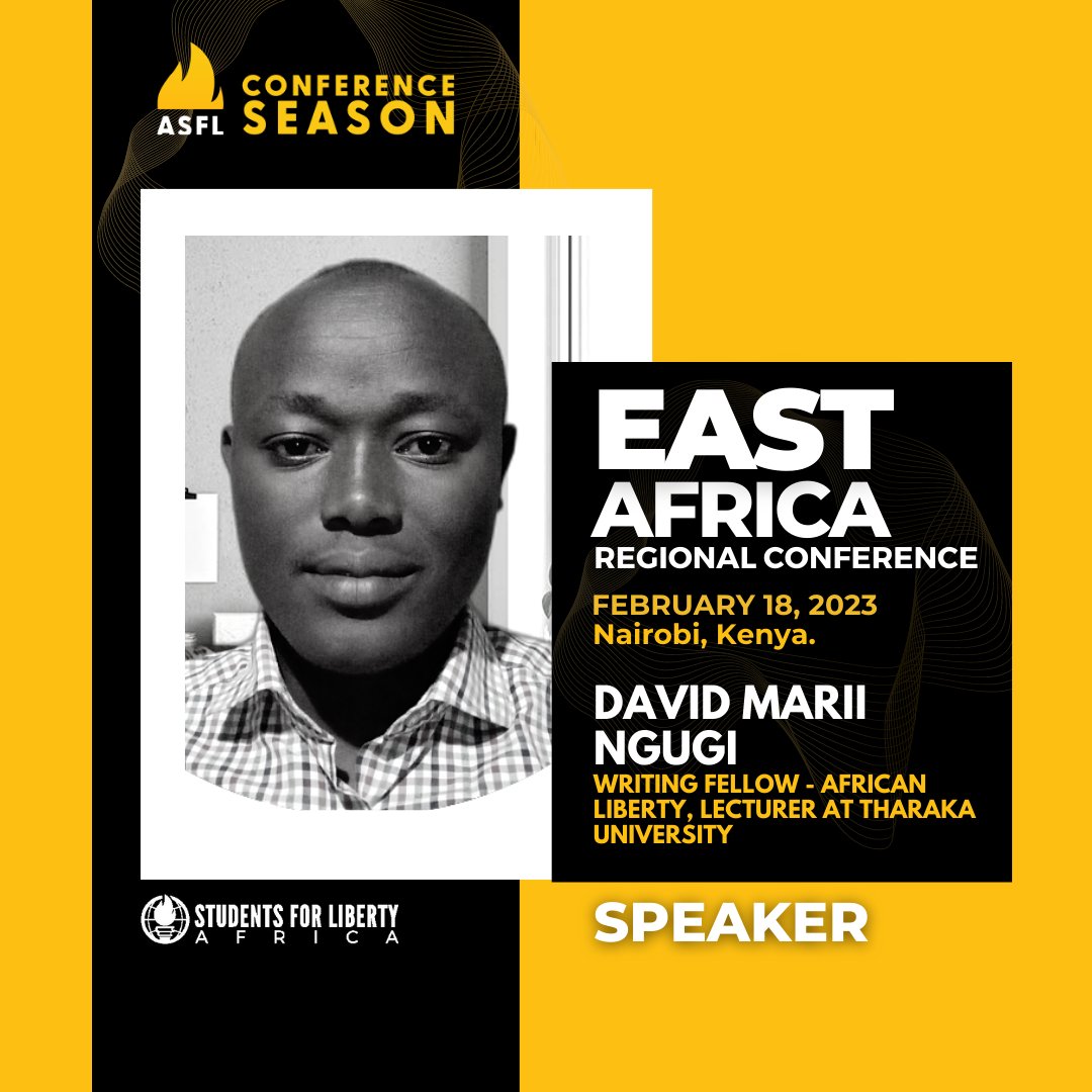 AfricanSFL's tweet photo. Have you registered to join us in Nairobi? Meet David Marii, a Writing Fellow at @AfricanLiberty, who will join the panel to discuss inflation and the rising cost of living in East Africa.
Register now via https://t.co/XslAYNgGdH
18th February 2023.
#Africa #EARC23 https://t.co/PAlwChnt4W