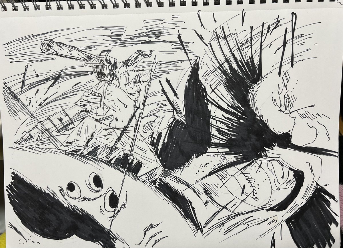 おまけ ビール飲みながら描いた模写や落書き 