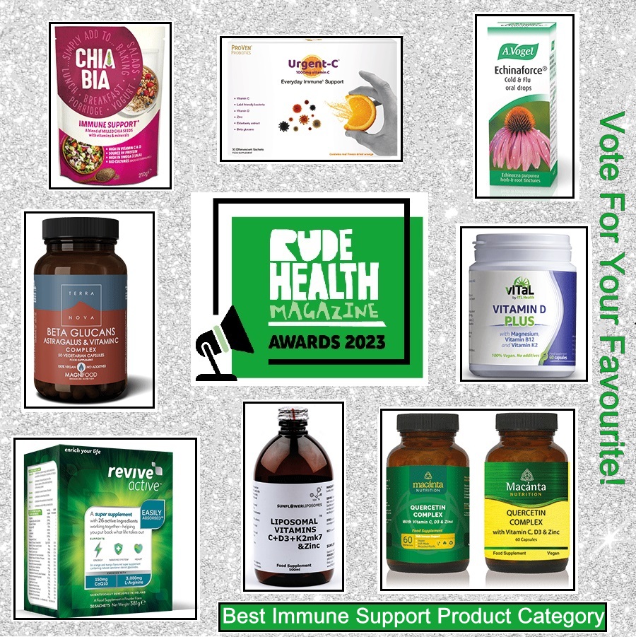 Vote in our #RudeHealthMagazineAwards 2023 - including the Best Immune Support category - and you could win all the products featured in the awards worth over €850!

Voting: rudehealthmagazine.ie/awards-immune
Closes 8.2.23, good luck!