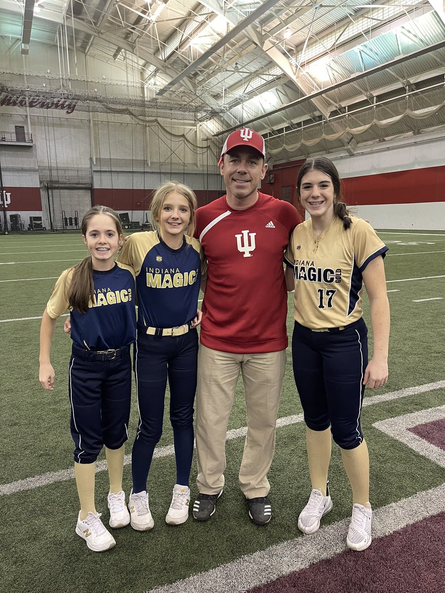 EastonMasten's tweet photo. Thank you to the coach’s and players for making my first camp at @IndianaSB the best! Hade tons of fun and made it even better with a couple of my teammate there.@CoachStanton @IMGZachary09 @ChandaBell2 @CoachCloptonIU @GabbiJenkins23 @LoganRumble2026 @HarperRumble28 https://t.co/IX7HtSlVpH