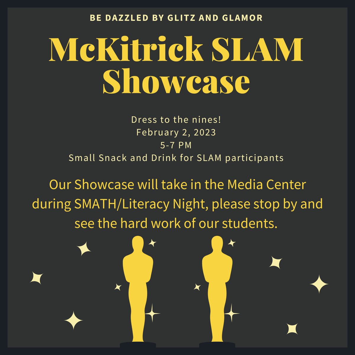 McKitrickElem's tweet image. This Thursday, from 5-7pm will be our SMATH/LITERACY/SLAM night!  We hope to see you there!