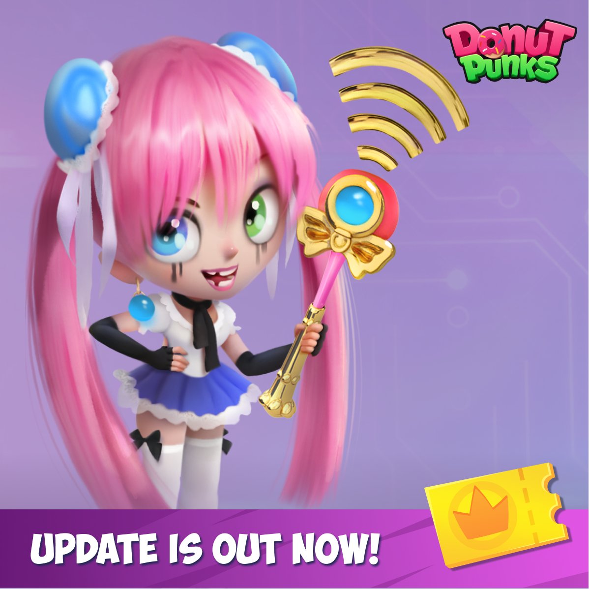 DonutPunks's tweet photo. Get the latest update now! Available for download on both Google Play and the App Store.
📡 Meet Wi-Fu, the NEW PUNK
⬆ UNIVERSAL CARDS
🔫 SHOOTING mechanics have been fine-tuned
🎮 Try out ANY punk directly from the punks screen
🤺 Perks and traps have been fine-tuned https://t.co/MMkHH71Jei