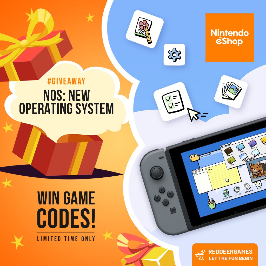 RedDeer_Games's tweet photo. Yesterday we had a problem with launching so TODAY... It's time for #NEWOPERATINGSYSTEM #GIVEAWAY 🖥️❤️🔥

Enter the link below and get a chance to win
🟥 1 of 5  🟥 #NintendoSwitch codes! 

➡️ https://t.co/OAYaWVkoXf⬅️

GOOD LUCK!

#indiegames #indiedev #gaming https://t.co/LrrWABGp4q