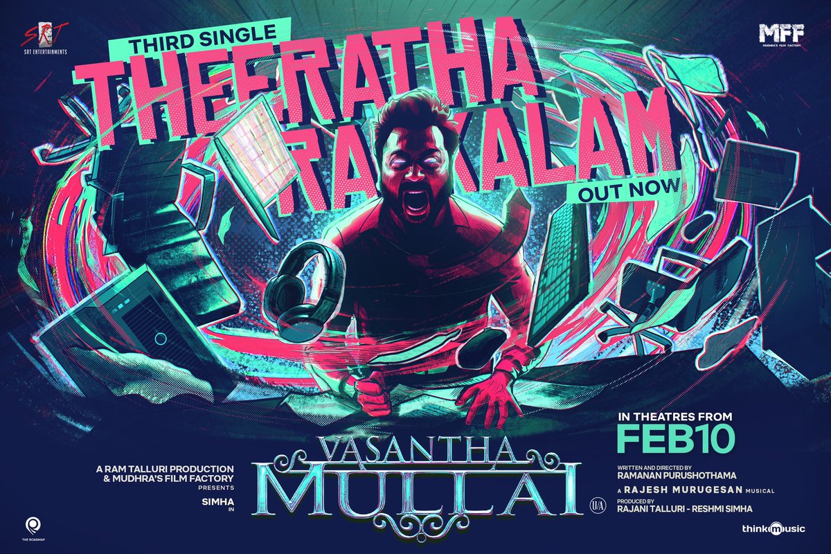 The soul of a workaholic ⚡️👨‍💻 The much awaited single from SIMHA’s #VasanthaMullai is out now 💥 A @RajeshMRadio musical 🎶 #Tamil #TheerathaRakkalam 🔥 📝 & 🎤 - @TherukuralArivu 🌟 ▶️ youtu.be/MvqygdaD4Ew 🎬 In theatres from Feb 10 2023… @actorsimha @arya_offl