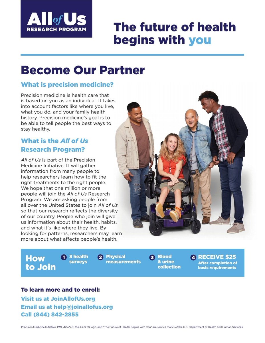 indiahomeusa's tweet image. The future of health begins with you! The All of Us Research Program is inviting 1 million people across the U.S. to help build one of the most diverse health databases in history. We welcome participants from all backgrounds. @AllofUsResearch #Healthcare #joinus #researchprogram