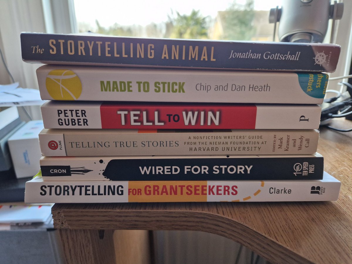 DavidBurgessFR's tweet image. A few years ago I went through a phase of devouring books on storytelling. For #NationalStorytellingWeek here are some that I found particularly useful when it came to shaping the way I use storytelling in fundraising.