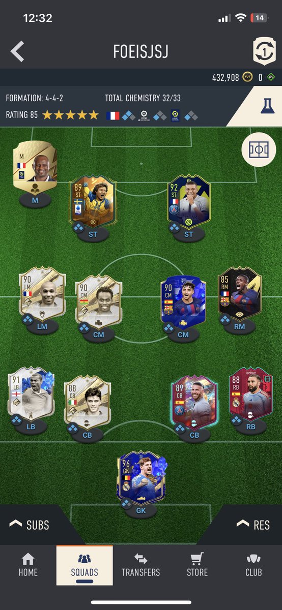ArrSto97's tweet photo. @lethalwulf5 I’ve put him in that’s how the team is looking currently. https://t.co/sywotO82BV