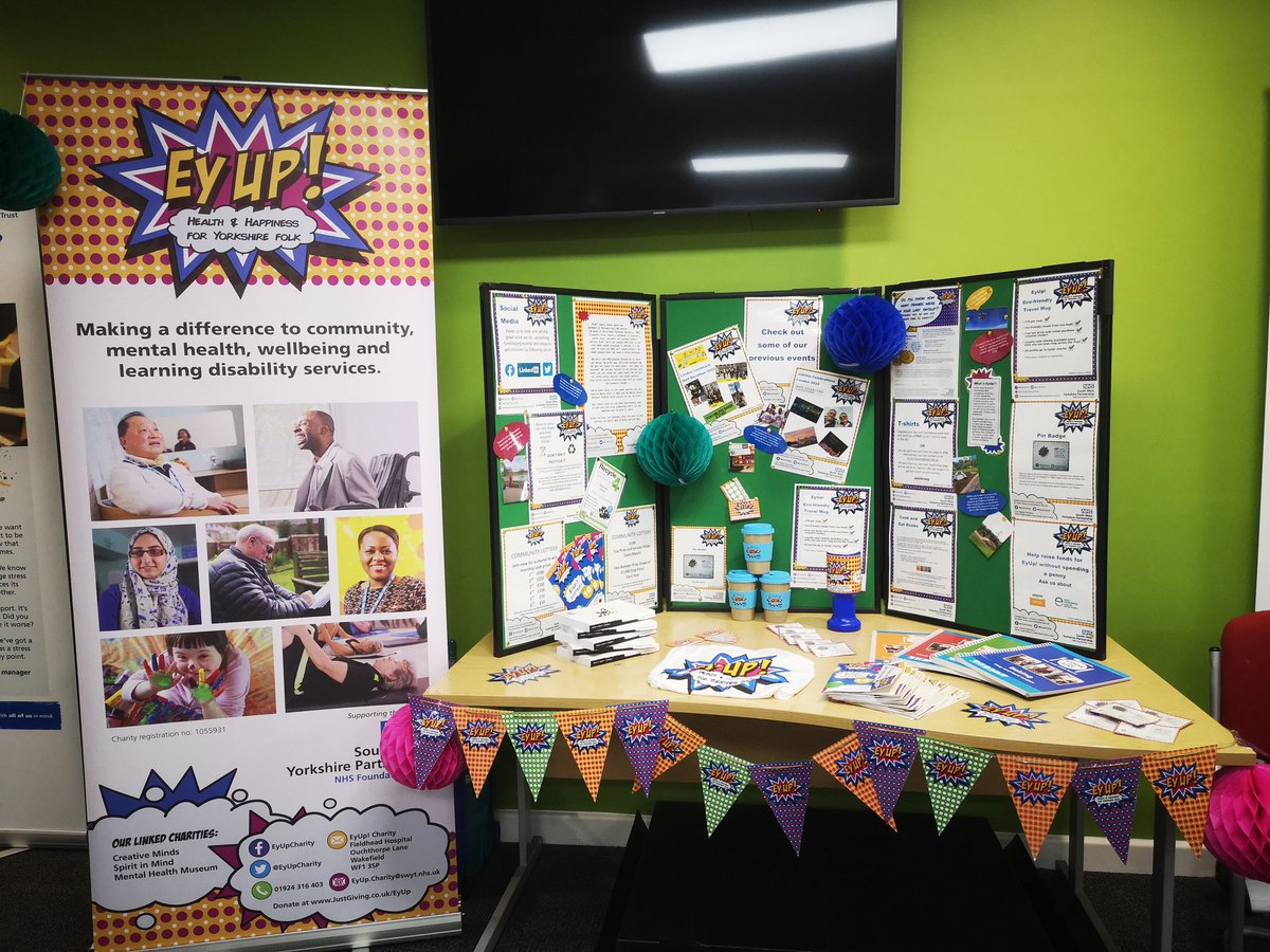 All ready to greet more new staff <a href="/allofusinmind/">SouthWestYorkshire Partnership NHS FoundationTrust</a> welcome event today <a href="/janaharris04/">Jana Harris 💙</a> @MarieBurnham7 <a href="/SalmaYasmeen_1/">Salma Yasmeen</a> <a href="/barnsleybart/">Sue Barton</a>