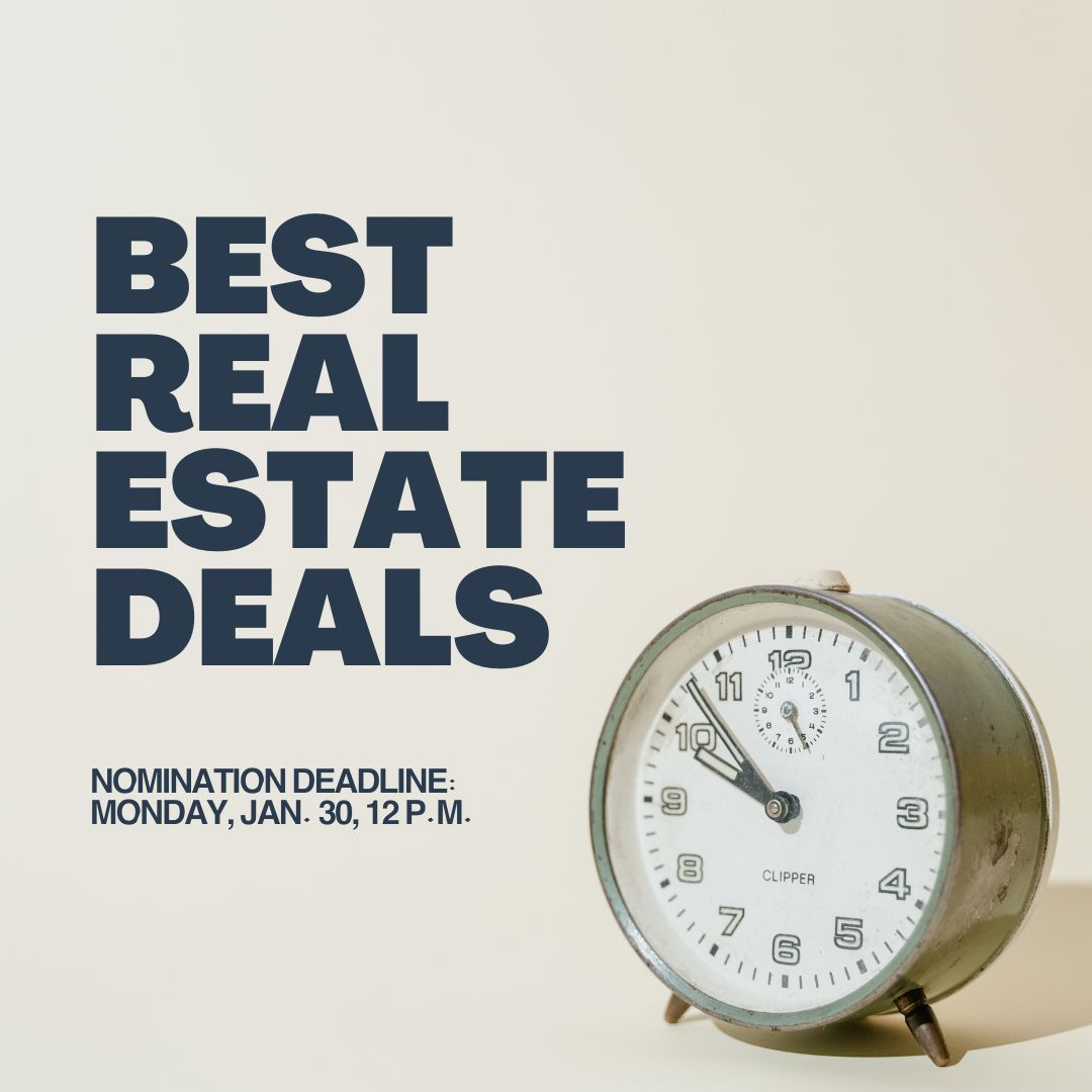 LAST CALL! The extended nomination deadline for this year's Best Real Estate Deals and Dealmakers awards program is today at 12 p.m. To submit, visit: bizjournals.com/philadelphia/n…