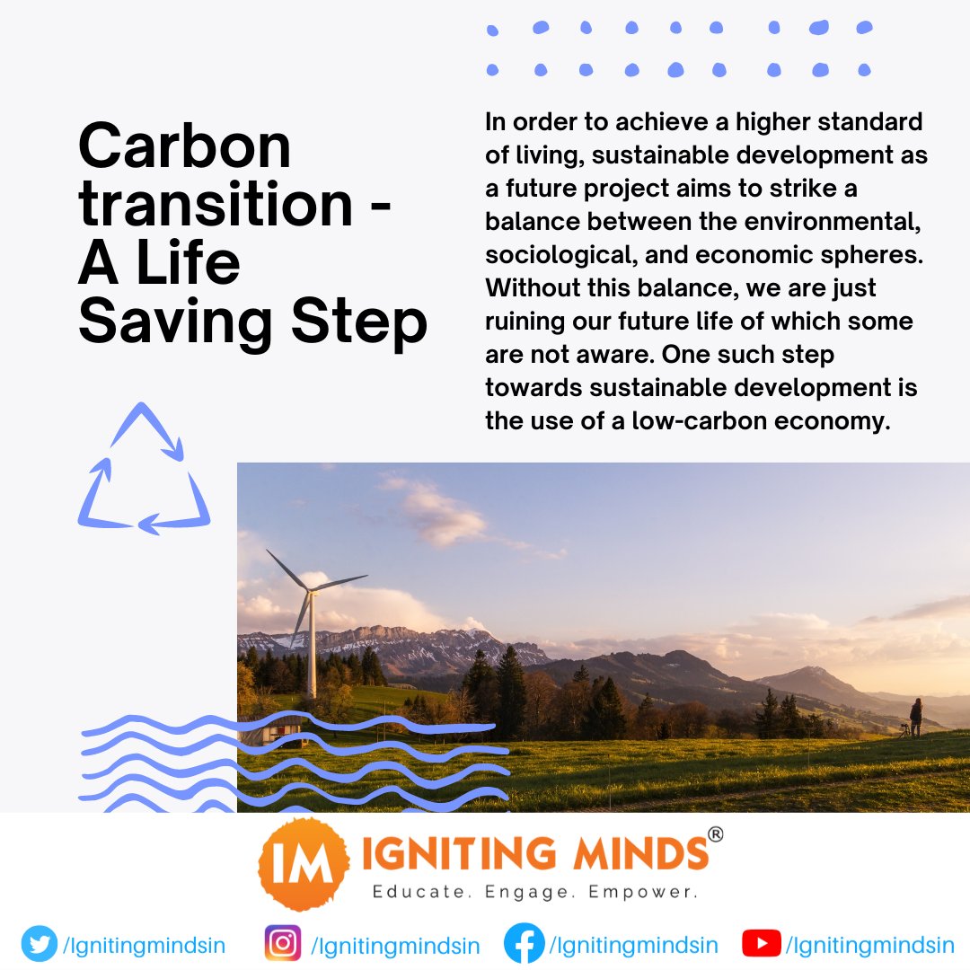 ignitingmindsog's tweet photo. Check out our latest article where we'll be learning about how this transition helps our environment from the sudden climate changes which we're experiencing in this industrial age. Link in bio :)
#CarbonTransition #RenewableEnergy #SustainableDevelopment #NetZero #CarbonNeutral https://t.co/cbAsEmvprx