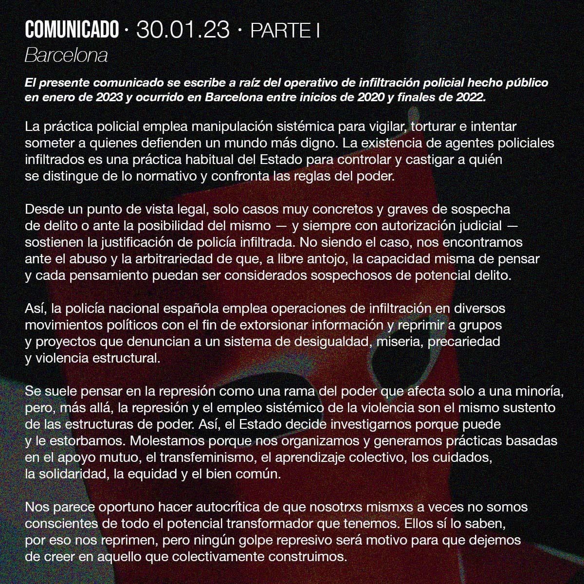 MarikarmenFree's tweet photo. Instrumentalizar la sexoafectividad de las mujeres con la intención de infiltrarse en los MMSS es violencia de género. Si lo hace un policía, es también violencia institucional, si además esta amparado por el estado, es terrorismo de género y de estado.
https://t.co/WumHhuqel3 https://t.co/90pxgk2PkH