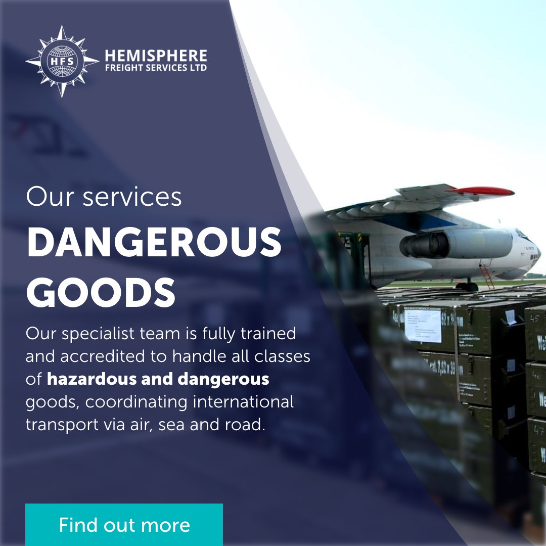 HFSGlobal's tweet photo. Did you know, HFS can organise the shipment of dangerous, hazardous and valuable goods on both a small and large scale?

This includes chartering aircraft and organising multiple shipments that are part of larger ongoing projects.

Learn more here 👉 https://t.co/RbrRr7VogU https://t.co/FNvALdDOdj