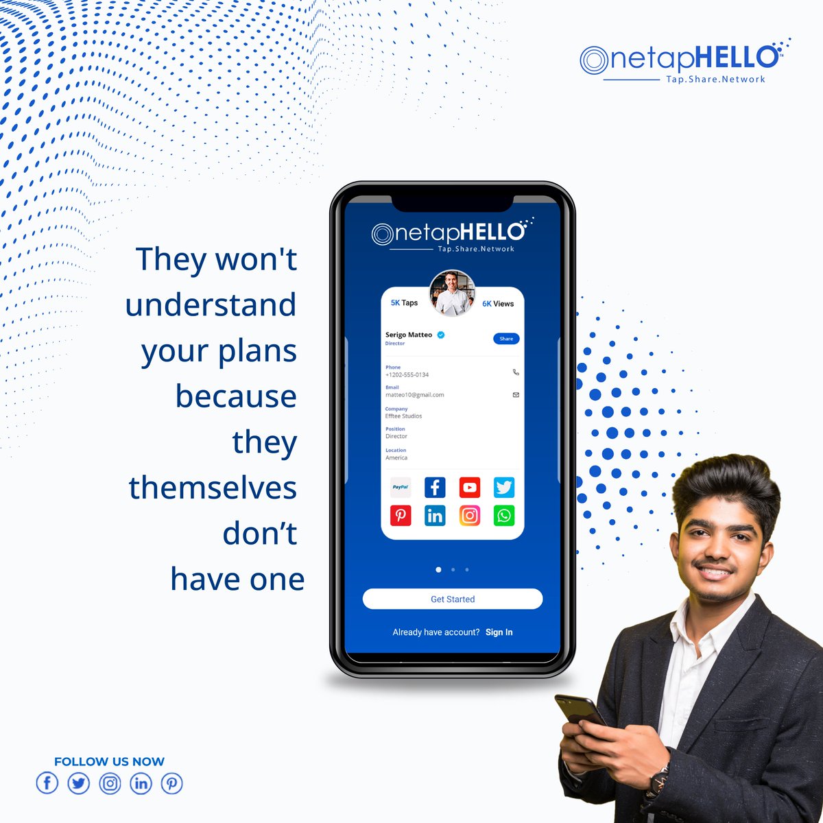 They won't understand your plans because they  themselves don’t have one.

Caption : Be a smart planner.! OnetapHELLO helps you to grow your  business and contacts with just the TAP.
.
.
.
#onetaphello #nextgencard #tap #share #network #growmore #connectinstantly #networking