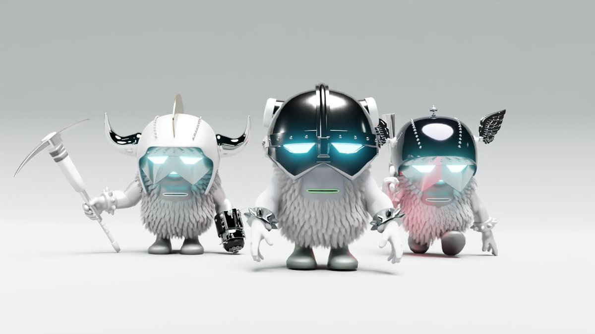 PlanetEatersNFT's tweet photo. Check out these #Dorts looking cold ass ice! Do you notice any differences between them? I’ll start with the helmet 👇🏽! https://t.co/RawOaDYiQh