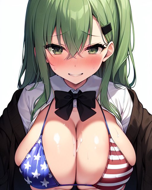 鈴谷かな?
デカパイ星条旗ビキニかな? 