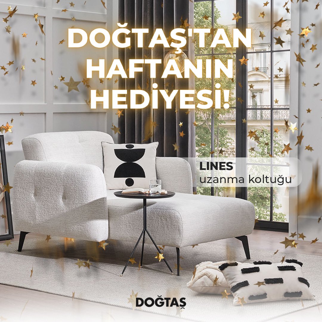 Doğtaş'tan Haftanın Hediyesi!

Evinize çok yakışacak Lines Uzanma Koltuğunu kazanmak için;
👉Gönderiyi beğenmeniz,
👉@dogtas hesabımızı takip etmeniz,
👉2 arkadaşınızı etiketlemeniz gerekiyor…

📣 Son gün 6 Şubat.

#Doğtaş #EvimdeDoğtaşZevki #Çekiliş #Fırsat #hediye #çekilişvar