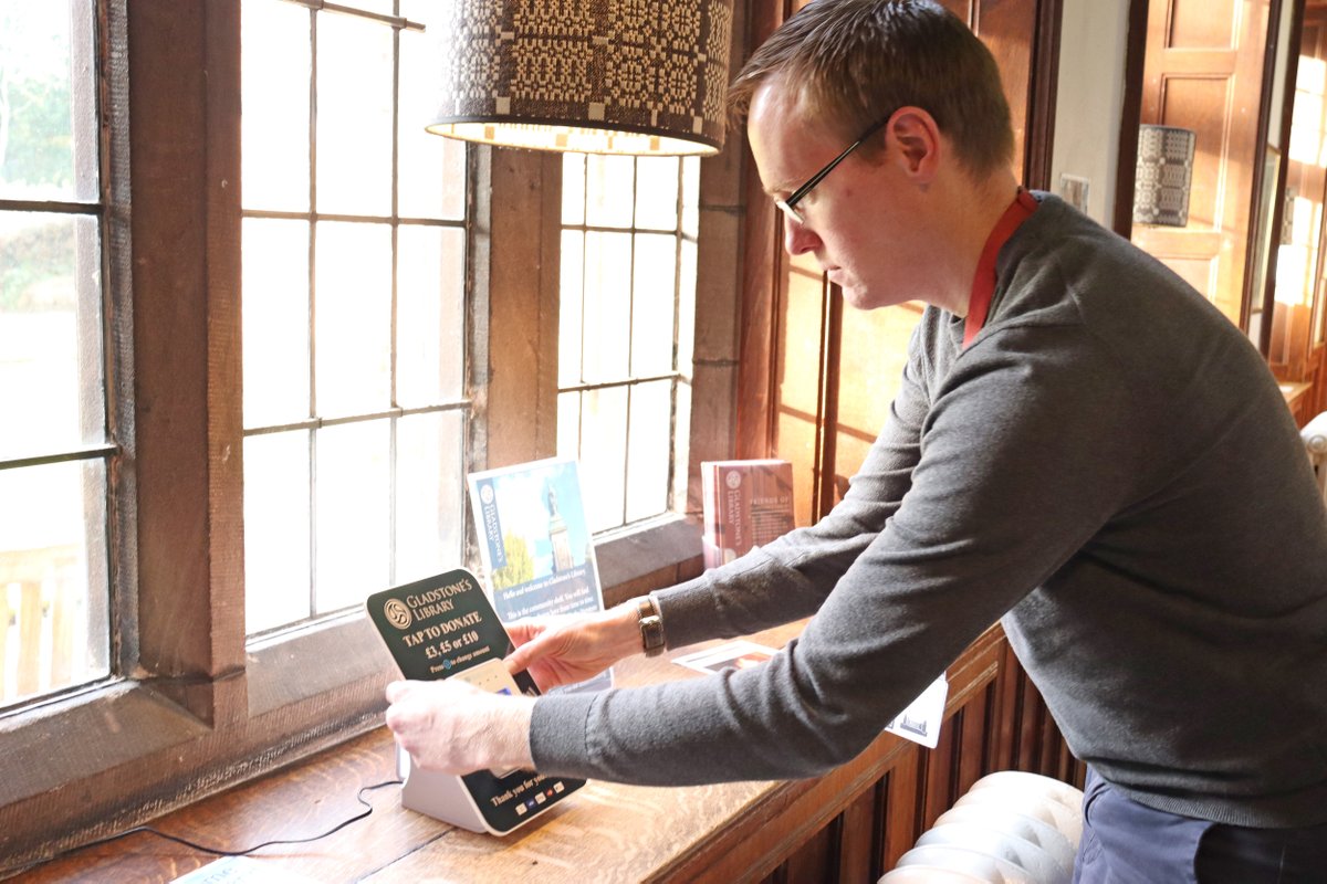 gladlib's tweet photo. Ta-da!
Development Officer Jim just fitted the last part of our new tap to donate machine.
We are an independent Library (not government funded) and offer free access to the Reading Rooms to registered Readers. 
Therefore, donations are a big part of what keeps us going! https://t.co/x6e8ErUikD