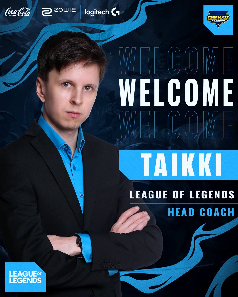 Geekay Esports (@geekay_esports) on Twitter photo We welcome the MASTERMIND behind the #LeagueOfLegends Team 🥶
WELCOME TO GK 💙💛 Coach <a href="/Taikkilol/">Arttu Sirkka</a>
#GK_FTW We welcome the MASTERMIND behind the #LeagueOfLegends Team 🥶
WELCOME TO GK 💙💛 Coach <a href="/Taikkilol/">Arttu Sirkka</a>
#GK_FTW