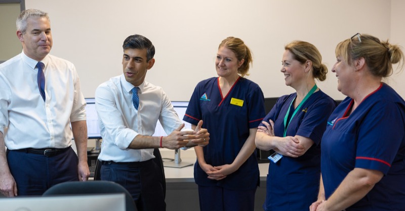RishiSunak's tweet photo. Cutting waiting times is one of my top five priorities.

We've published a new blueprint to help recover urgent and emergency care services, reduce waiting times, and improve patient experience.

Today, I’ve spoken with healthcare workers on how we'll deliver this plan.